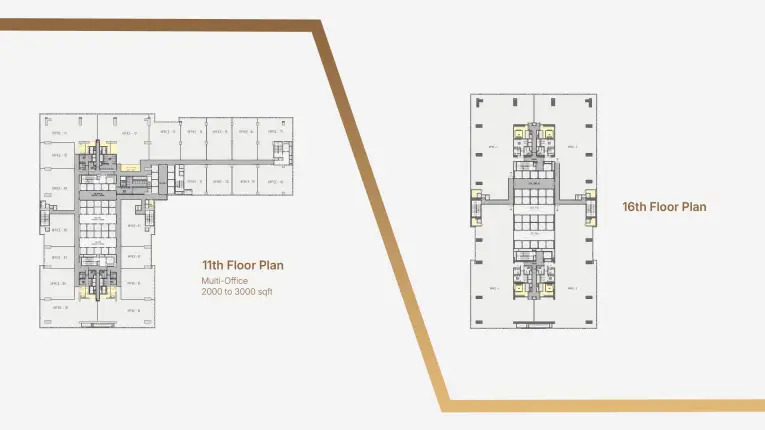 16th & 11th Floor Plans
